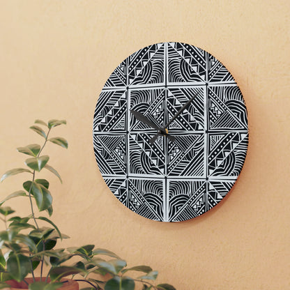 Bula VaRua Acrylic Wall Clock