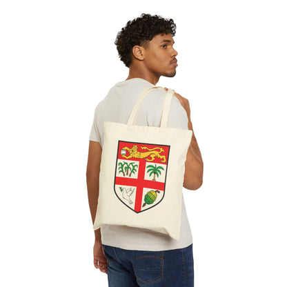 Bula Fiji Coat of Arms Cotton Canvas Tote Bag