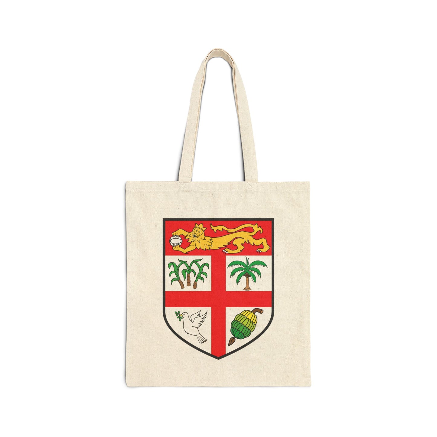 Bula Fiji Coat of Arms Cotton Canvas Tote Bag