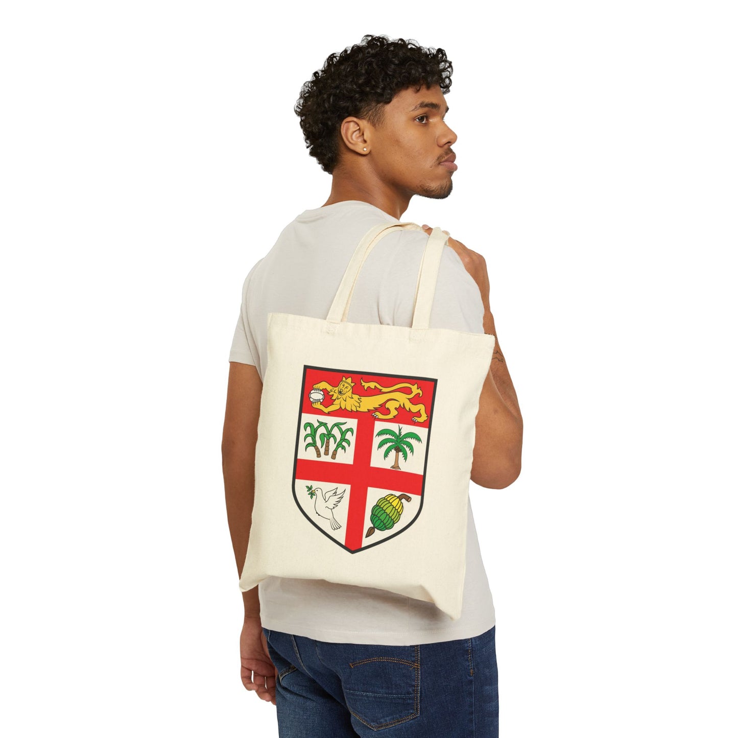 Bula Fiji Coat of Arms Cotton Canvas Tote Bag